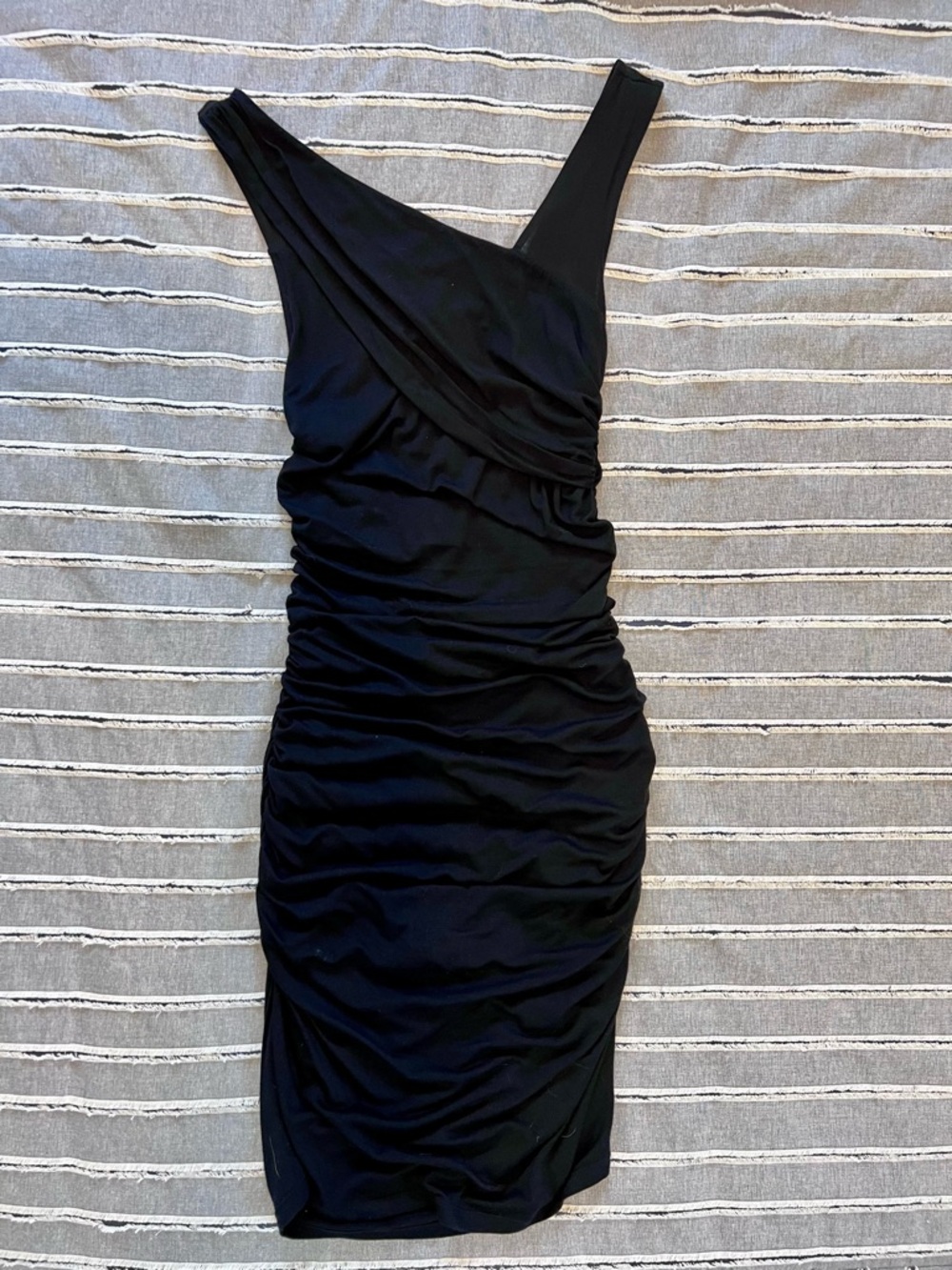 Express Black  Ruched Cocktail Dress